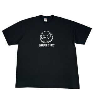Supreme FW23 Black & White Skeleton Nightmare Before Christmas T Shirt Size 2XL